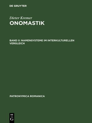 cover image of Namensysteme im interkulturellen Vergleich